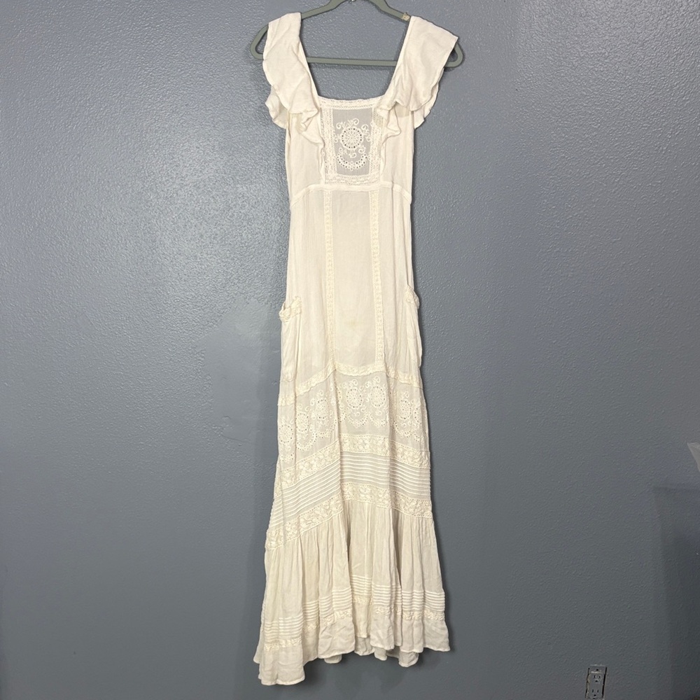 Spell Bohemian White Crochet Maxi Dress - Picture 2 of 7